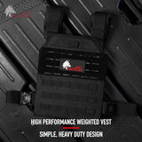 Wolf Tactical Fitness Weighted Vest Men Women - Adjustable Weight, Rucking, Black