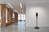 Luxton Automatic Hand Sanitizer Dispenser - Sanitizing Station, Steel Floor Stand, Drip Catcher Dish - Touchless Auto Sensor