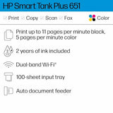 HP Smart Tank Plus 651 Wireless All-in-One Printer, Ink Tank Printer-for-Home Use