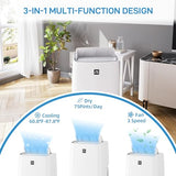 Portable Air Conditioners 12,000 BTUs, Room AC Unit Portable With 4 Modes, Cool/Dehumidifier/Fan/Sleep Mode/24Hrs Timer, Remote Controller,Up to 550 Sq.Ft