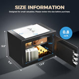 ANBEGE Biometric Safe Box, 0.8 Cu Ft Fingerprint Safe with Keypad & Key Access, Hidden Security Safe for Cash, Jewelry, Documents & Valuables, Home, Office, College Dorm