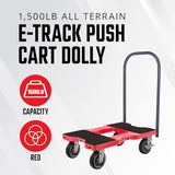 SNAP-LOC, All Terrain 4 Wheel Push Cart Dolly, Heavy Duty Dolly Cart, 6 Inch Casters