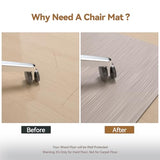 Office Chair Mat for Hardwood Floor, 35" x 48" Desk Computer Chair Mat for Hard Wood and Tile Floor, Large Anti-Slip Hard Floor