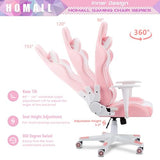 Homall Gaming Chair, Office Chair High Back Computer Chair Leather Desk Chair Racing Executive Ergonomic Adjustable Swivel Task Chair
