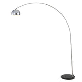 Mingfitow Floor Lamps for Living Room,80" Arc Floor Lamp,with Dimmer Adjustable Brightness,Modern Floor Lamp for Bedroom,Dining Rooms,Office,Corner Lamp with Chrome Bell Shaped Lampshade