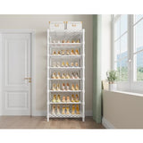VIPEK S1 Shoe Rack, 8-Tier Metal Durable Shoe Organizer, Up to 24 Pairs, Adjustable & Detachable Shoe Shelves, Holds Up to 544 lbs, White