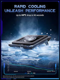 V12 Laptop Cooling Pad, Gaming Laptop Cooler Stand with 5.5inch Powerful Turbo Fan, Adjustable Speed, Touch Control
