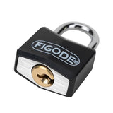 Small and Light Padlock with Big Keys, Black Covered Aluminum Lock, 3/4 Inch Wide, Luggage Padlocks for Suitcase