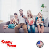FOAMYFOAM High Density 4 inch Thick, 24 inch Wide, 24 inch Long Upholstery Foam, Cushion Replacement