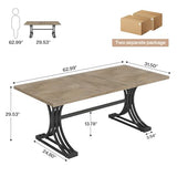 Conference Table, Modern Meeting Table for 8-10 People, Rectangle Seminar Boardroom Table for Office