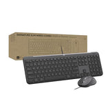 Logitech Signature Slim Wired Combo MK625 for Business, Optical Wired Mouse, Full-Size Keyboard