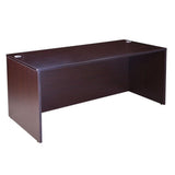 Boss Office Products Executive U-Shape Desk, 66 in x 96 in, Mocha Finish, Thermal Fused Melamine, 2 File Storage Pedestals, Lockable Drawers, Scratch Resistant Workstation for Home or Office Use