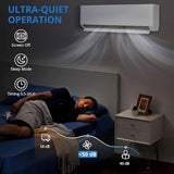 28000 BTU 2 Zone Mini Split Heat Pump, 20 SEER2 12000+12000 BTU Ductless AC with WiFi Alexa, App Control for Bedroom Living Room Garage Office