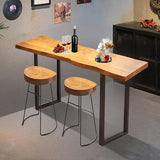 robwibw Bar Height Pub Table, Rectangle Bar Bistro Long Counter Height High Top Dining Table