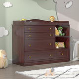 Brown Changing Table Dresser, Baby Nursery Dresser, Diaper Changing Table