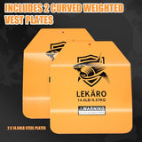 14.5 lb Curved Weighted Vest Plates for Men and Women - 1 Pair Ergonomic Contoured Steel Plates - High-Density Build for Weighted Vests, CrossFit, Hero