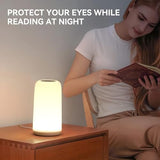ROOTRO Touch Bedside Table Lamp, [Sleek Design & RGB Mode] 3 Way Dimmable Small Lamp for Bedroom, LED Lamp