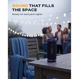 TREBLAB HD77 – Waterproof Bluetooth Speaker, 25W Loud 360° Sound, Deep Bass, IPX7, TWS Pairing, RGB Lights, 20H Battery, Portable Wireless Speaker for Outdoor, Beach, Camping, Party, Travel