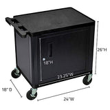 Luxor LP26C-B 26"H AV Cart - Two Shelves Cabinet