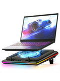 llano V12 Gaming Laptop Cooling Pad, RGB Laptop Cooler, Laptop Cooling Fan Stand with 5.5 Inch Powerful Turbofan