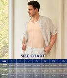 TAILONG Men Compression Shirt For Body Slimming Tank Top shaper Tight Undershirt Tummy Control Girdle (X-Large, Beige)