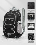 WATERFLY Small Lightweight Packable Backpack: 15L Mini Ultra Light Foldable Travel Daypack with Breathable Shoulder Strap Outdoor Hiking Camping Day Pack for Women Men Black