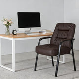 Waiting Room Guest Chair Set of 4, 500lbs Leather Ergonomic Office Desk Reception Chair No Wheels