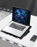 Laptop Cooling Pad 5 Fans Up to 17.3 Inch Heavy Notebook Cooler, Blue LED Lights, 2 USB Ports