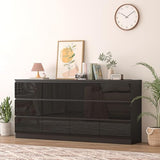 12 Drawers Dresser with Charging Station, Modern Large Dresser with 12 Handle Free Drawers