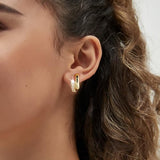 YOIHUR Gold Studs Earrings for Women Dainty Cubic Zirconia Flat Back Earrings 14K Plated Hypoallergenic Lightweight Minimalist Gold Earrings Jewelry Gifts for Women