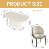 Miuuod 70" Extra Large Dining & Kitchen Table Set