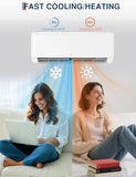 GarveeTech 24000 BTU Mini Split Air Conditioner,19 SEER2 Ductless Inverter AC w/ 230V, Cool Up to 1500 Sq. Ft with Heat Pump System, Compatible with Alexa, White