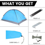 Tree Fox Camping Tent for 2 Person Lightweight Portable Waterproof Easy Set Up Outdoor Tent for Adults Good Choice as Camping Gear for Backpacking and Hiking Green