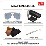 Ray-Ban x Dolce Gabbana Edition RB3138M SHOOTER Aviator Sunglass with Kit