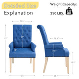 adochr Upholstered Fabric Accent Dining Chair