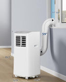 GarveeTech Portable Air Conditioner, 8,000 BTUs Room Air Conditioner for Home Office with Dehumidifier, Cooling, Fan 3 in-1, 24 Hour Timer, Drainage-Free Cooling, Cools Up to 350 Sq. Ft., White