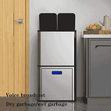 WGTYOA Two-Tier Smart Home Electric Trash Cans Induction Kitchen Bin