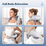 Cordless Neck and Shoulder Massager, Shiatsu Neck and Back Massager with Heat, 4D Deep Tissue Kneading Massage Pillow for Shoulder, Back, Leg Muscle Pain Relief, Valentine's Day Gifts for Women Men
