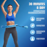 Infinity Hoop for Adults Weight Loss - 2 in 1 Adjustable Weighted Hula Hoop Plus Size with 28 Detachable Links, Massage & Exercise Hula Hoop