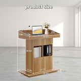 Solid Wooden Podium Stand Podiums for Classroom Lectern Podium Stand Wood Church Pulpit