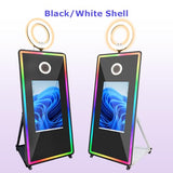 Photo Booth with Printer 32-inch Interactive Touch Screen Magic Mirror Photo Booth LED