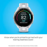 Garmin Forerunner® 965, Running Smartwatch, 47mm, Whitestone/Powder Gray