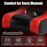 GTPLAYER Floor Rocker Gaming Chair – Adjustable Angle Limiter, Ultra Lightweight Ergonomic Floor Rocking Game Seat for Gaming and Lounging, Red