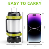 Camping Lantern Rechargeable, Alpswolf Camping Flashlight 4000 Capacity, 6 Modes, IPX4 Waterproof, Led Lantern for Camping, Hiking, Outdoor Recreations Green 4 Packs