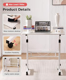 Standing Desk Adjustable Height, Mobile Stand Up Desk with Wheels Small Computer Desk Rolling Desk
