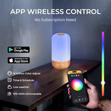 Tikkitouch Customized Long Distance Touch Lamps Set of 2 for Couples, Personalized Lamp with Custom Name & Personal Note, App Controlled WiFi & Bluetooth Connected Gift for Family and Friends