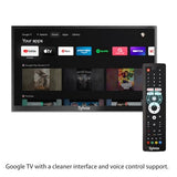 SYLVOX 75'' Outdoor Google TV Waterproof 4K QLED Television, Built-in Chromecast Voice Assistant 15W Stereo Surround SYLVOX
