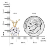 Privosa - Lab Grown Diamond Solitaire Pendant Necklace