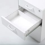 Poppin Stow 3-Drawer File Cabinet - White, 2 Utility Drawers and 1 Hanging File Drawer