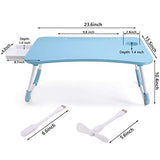 Portable Bed Desk for Laptop, Computer Tray with Cup Holder Notebook Stand Reading Holder for Couch Floor